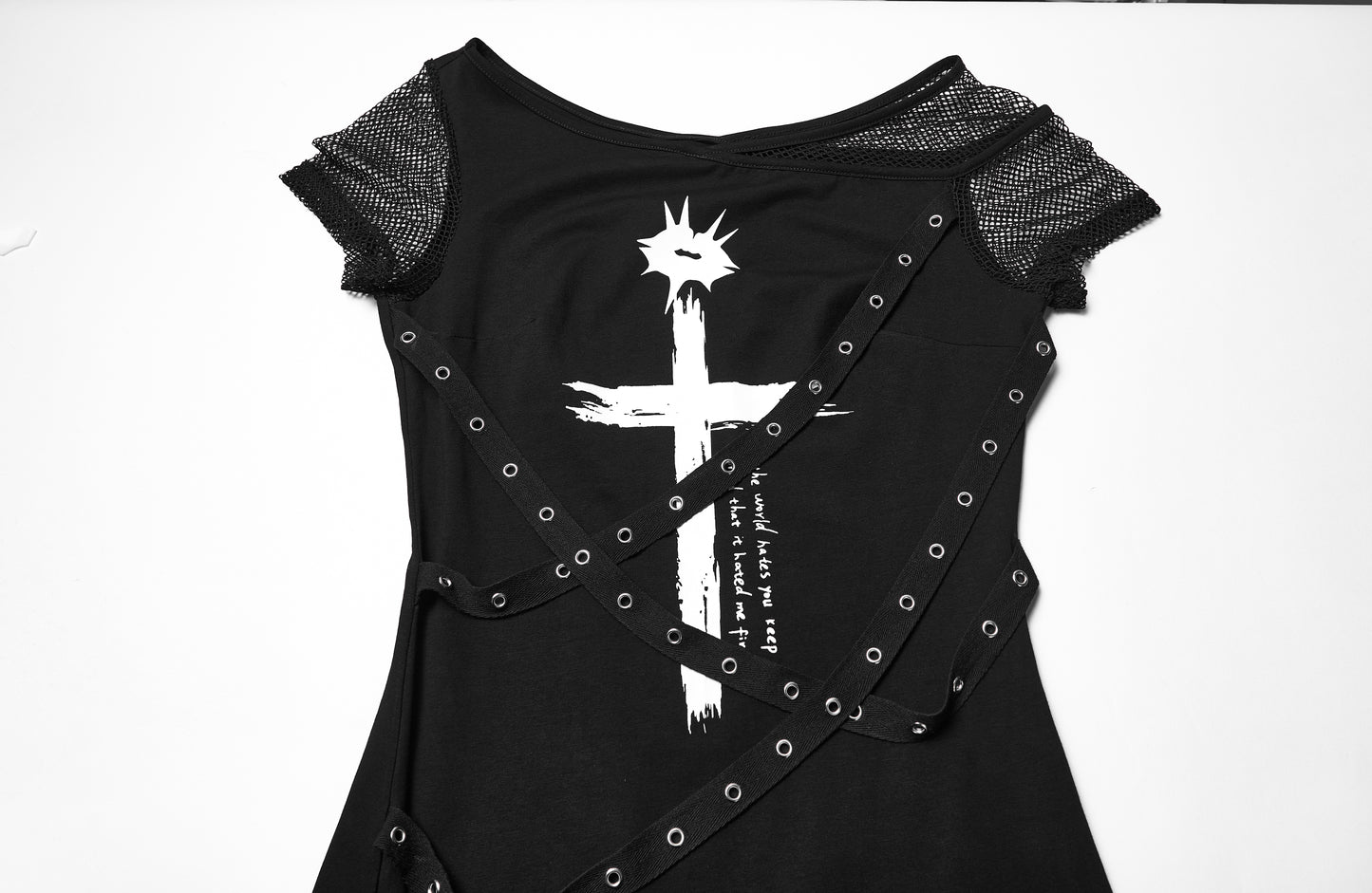 Punk Rave Elara dress styled for alternative Goth look