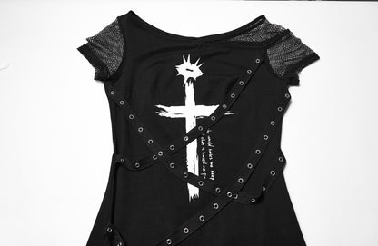 Punk Rave Elara dress styled for alternative Goth look