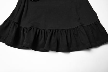 Feminine Goth punk dress with fishnet details Punk Rave skirt detial