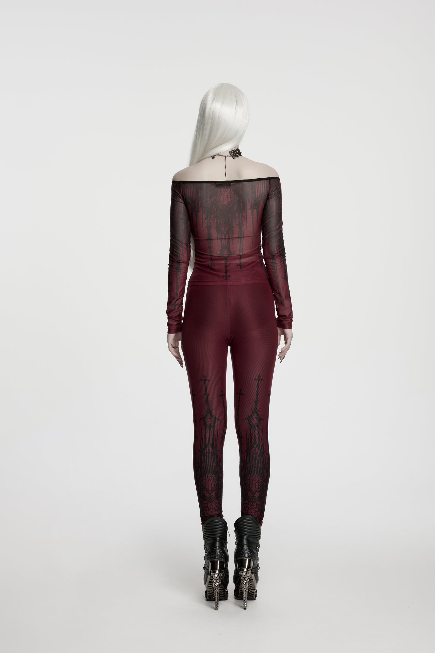 Punk Rave Morella Church Skull Leggings Alt View 6