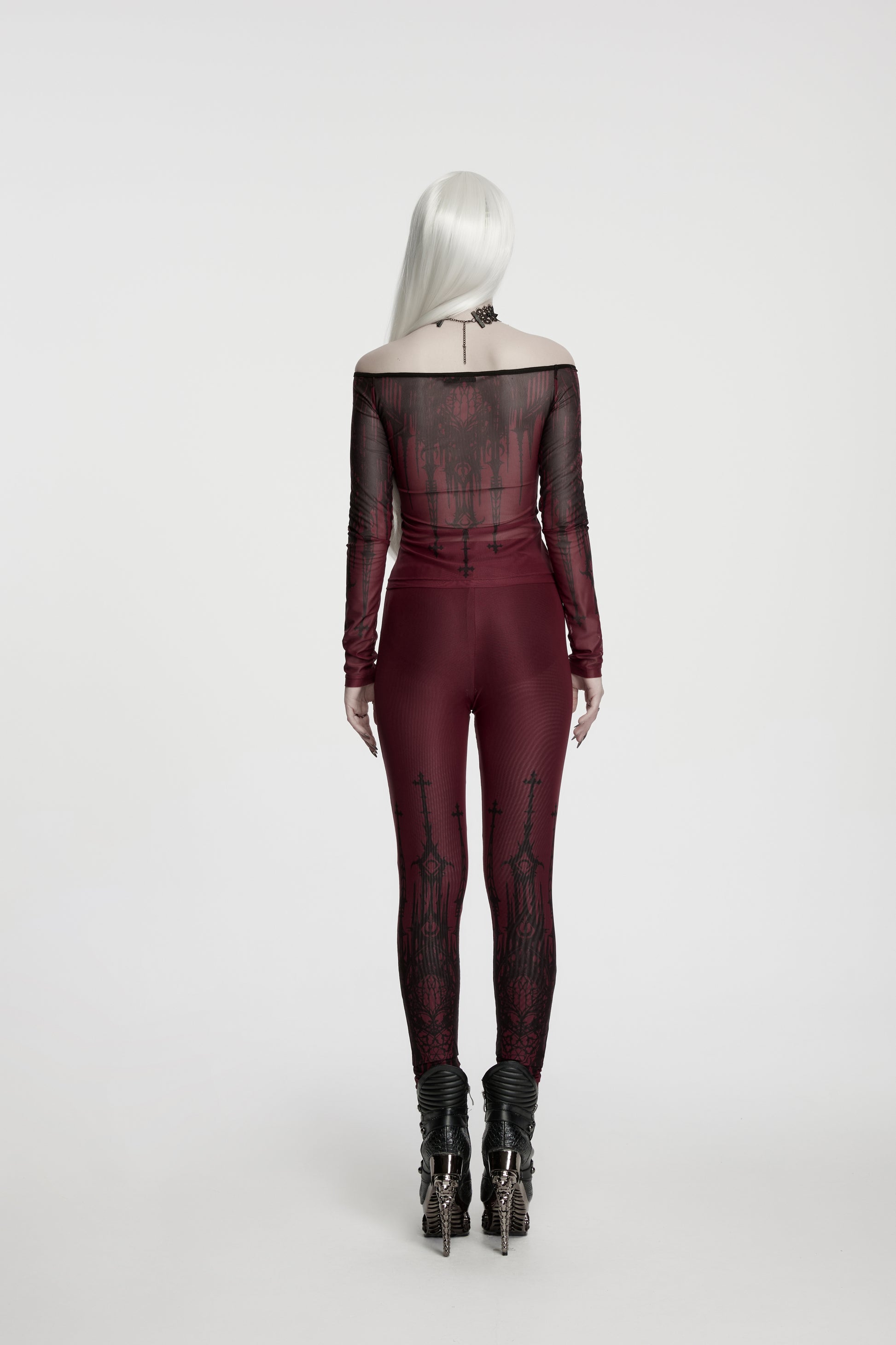 Punk Rave Morella Church Skull Leggings Alt View 6