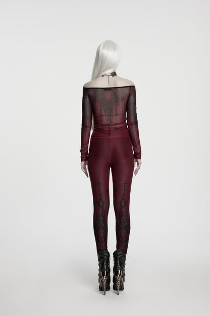 Punk Rave Morella Church Skull Leggings Alt View 6
