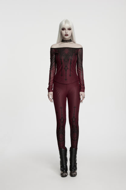 Punk Rave Morella Church Skull Leggings Alt View 8