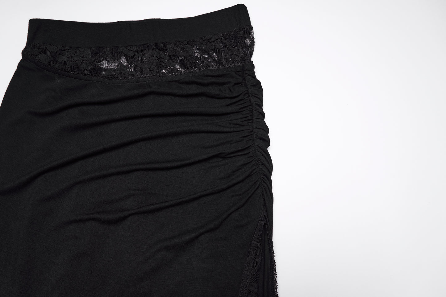 Punk Rave Rosalie skirt - asymmetric lace insert close-up
