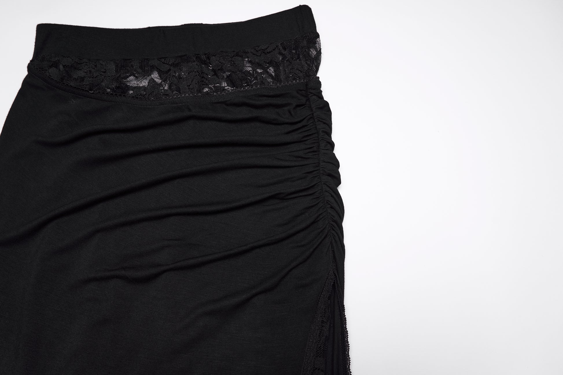 Punk Rave Rosalie skirt - asymmetric lace insert close-up