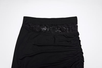 Punk Rave Rosalie skirt - asymmetric lace waistband close-up