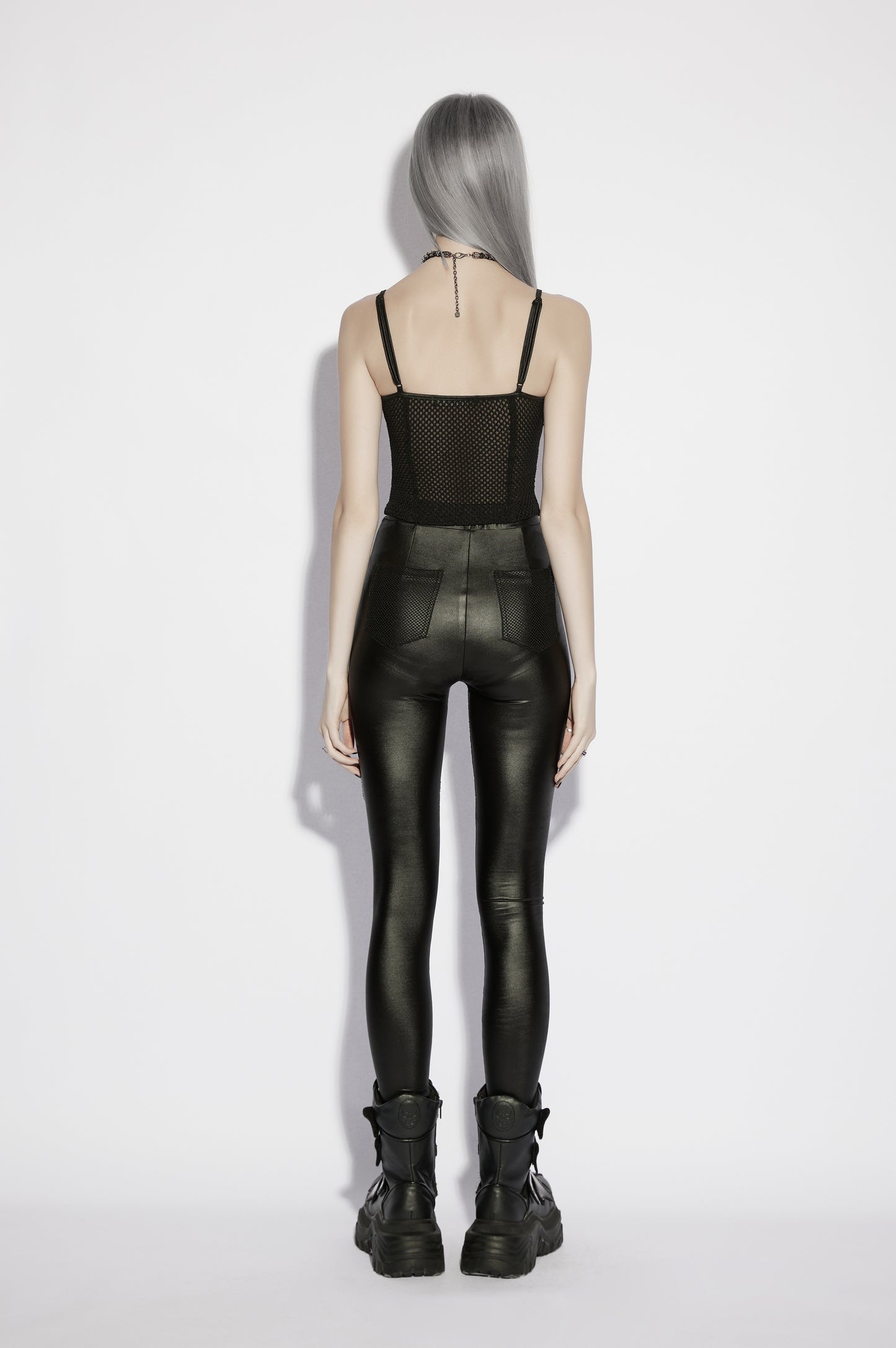 Punk Rave Nyx Goth Industrial Spliced Camisole back view