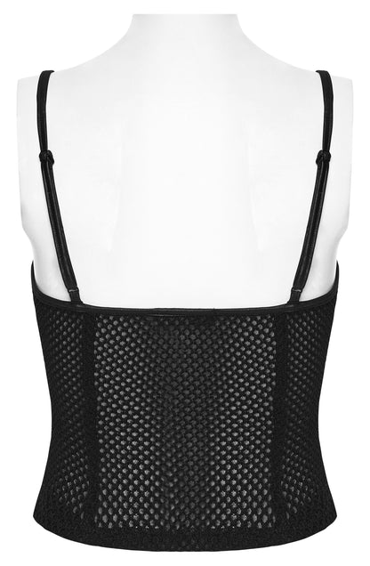 Punk Rave Nyx Goth Industrial Spliced Camisole back view