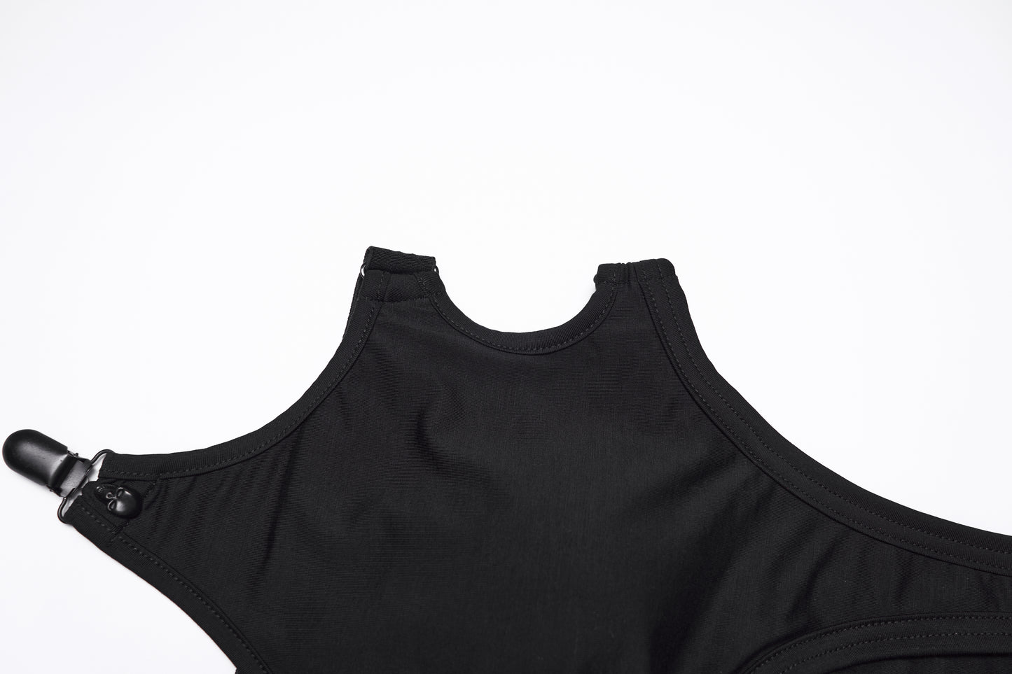 Punk Rave Nyx Skull Suspender Crop Top  detail view