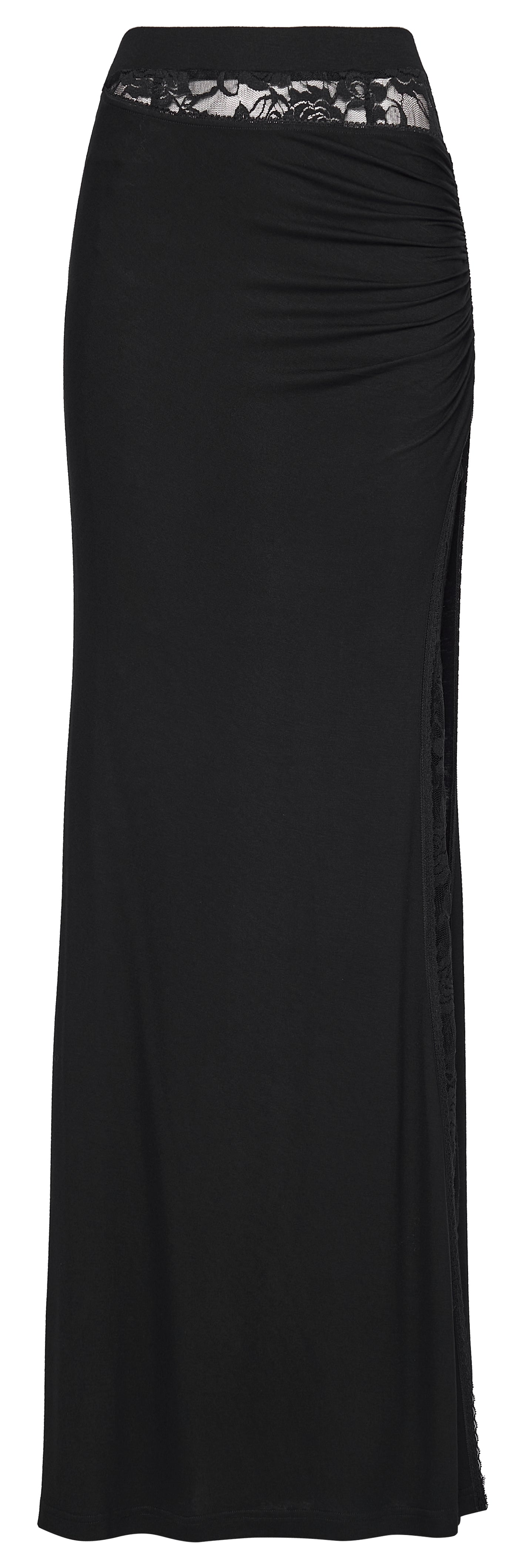 Punk Rave Rosalie skirt - asymmetric lace insert close-up