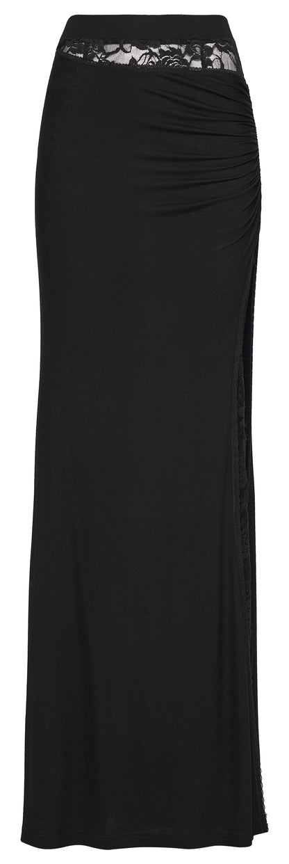 Punk Rave Rosalie skirt - asymmetric lace insert close-up