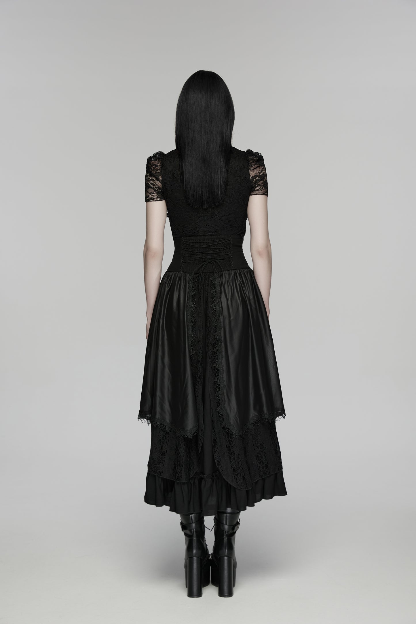 Punk Rave Selene top featuring elegant puff sleeves back