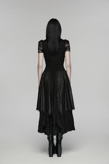Punk Rave Selene top featuring elegant puff sleeves back