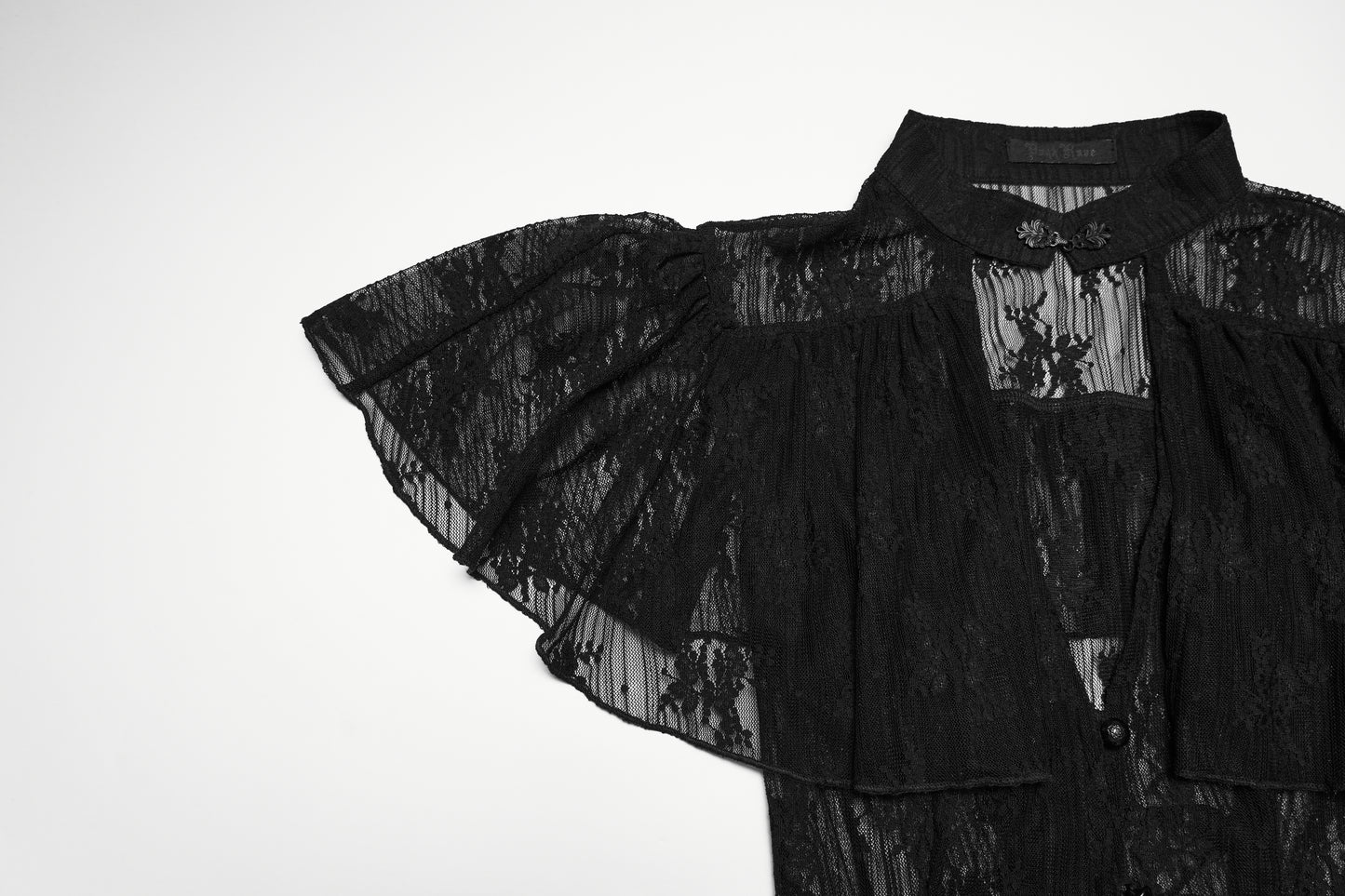 Punk Rave Seraphina Floral Gothic Lace Shirt sleeve detail
