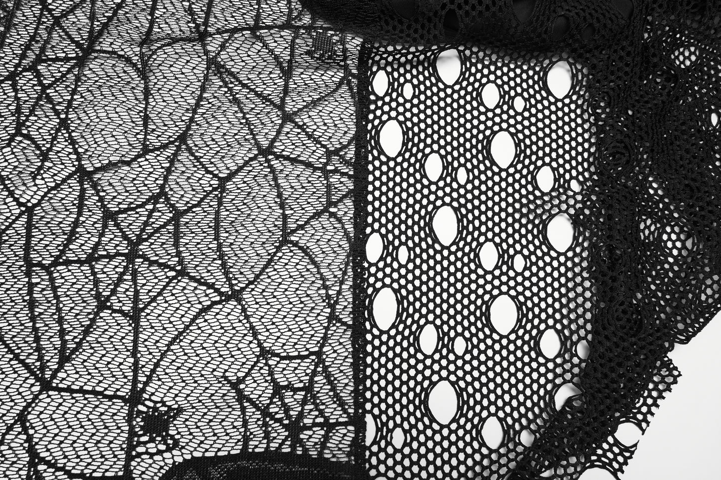 Punk Rave Vespera High Waist Bat Wing Mesh Skirt Mesh Closeup