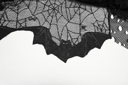 Punk Rave Vespera High Waist Bat Wing Mesh Skirt Bats Closeup