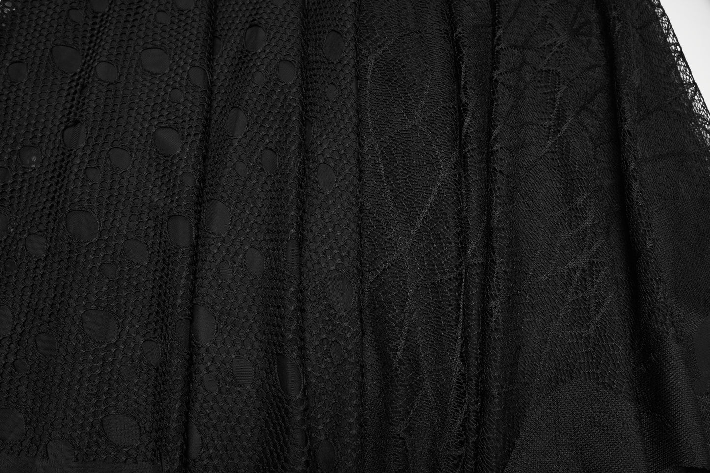 Punk Rave Vespera High Waist Bat Wing Mesh Skirt Closeup