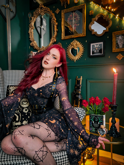 Alchemy Gothic Baroque Black Candle Holder