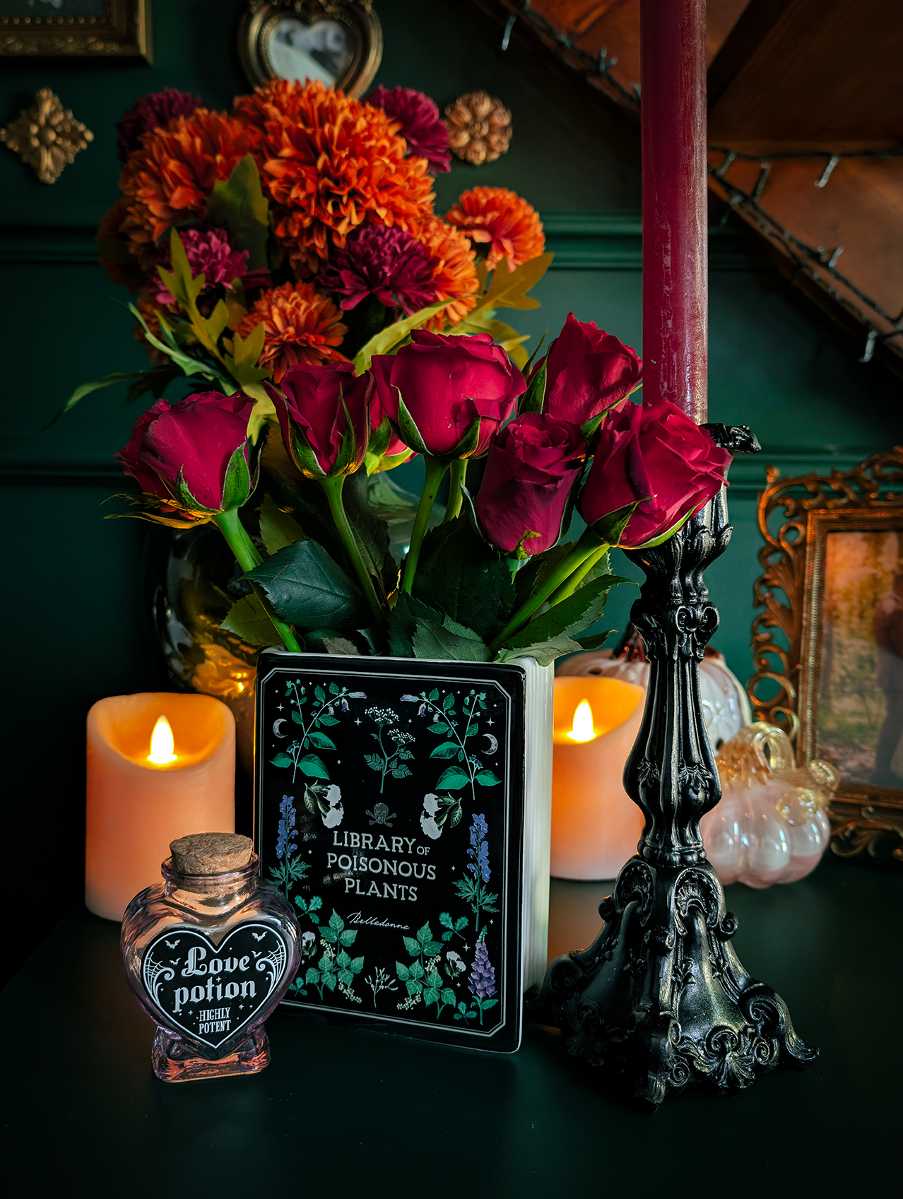 Alchemy Gothic Baroque Black Candle Holder