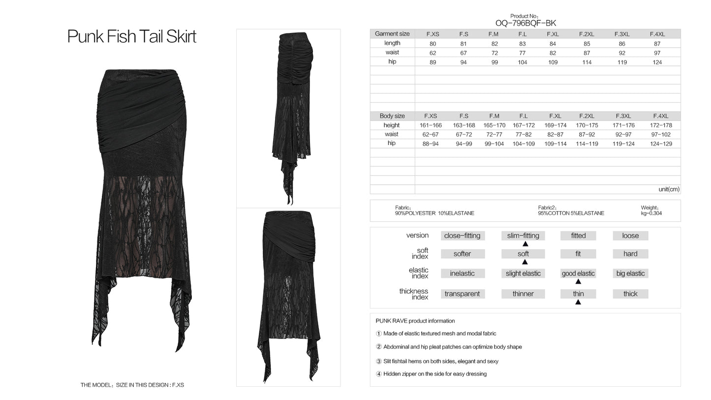 Punk Rave Arti Fishtail Skirt