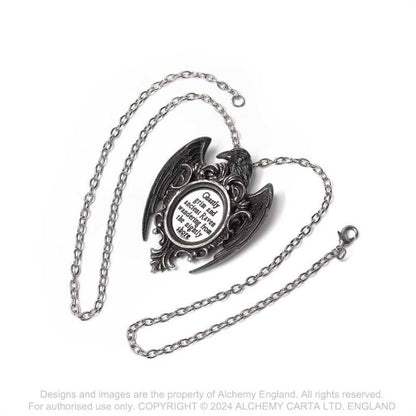 Alchemy Quoth The Raven Pewter Pendant - Kate's Clothing