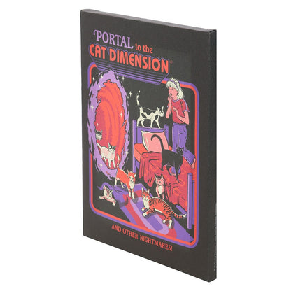 Gothic Gifts Steven Rhodes' 19x25cm "The Cat Dimension Canvas Plaque"