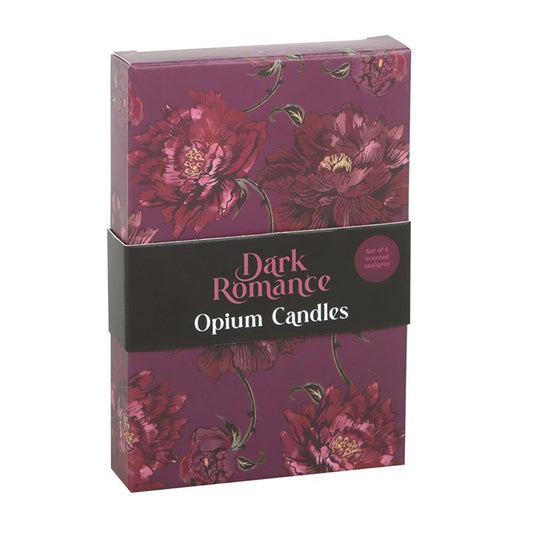 Gothic Gifts Dark Romance Opium Tealight Candle Set (6 Pack)