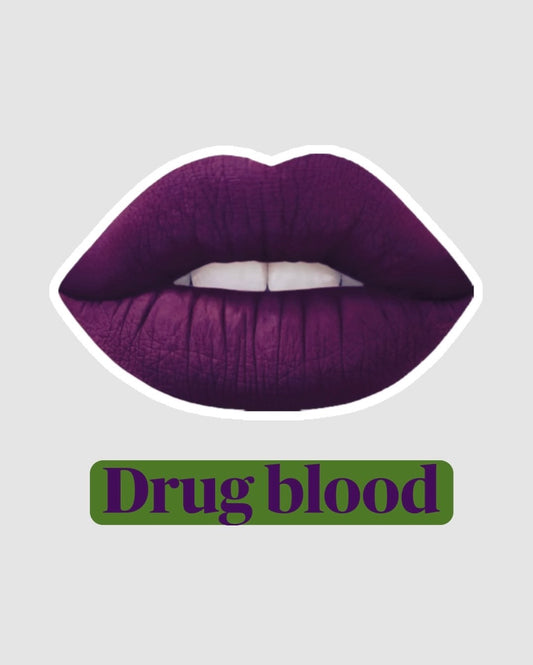 Purple Lipstick - Drug Blood lipstick non-transfer long-lasting matte formula by Radioactive Unicorn