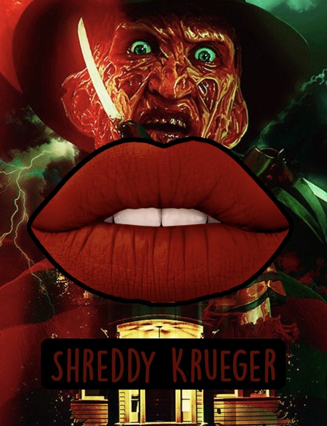 Radioactive Unicorn Shreddy Kruger bold red matte formula cruelty-free