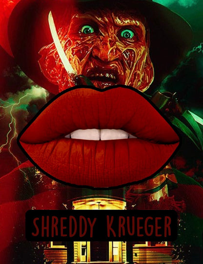 Radioactive Unicorn Shreddy Kruger bold red matte formula cruelty-free