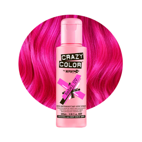 Crazy Colour Semi Permanent Hair Dye - Rebel UV - Kate's Clothing