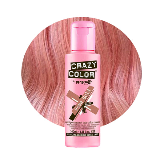 Crazy Colour Semi Permanent Hair Dye - Rose Gold - Kate's Clothing