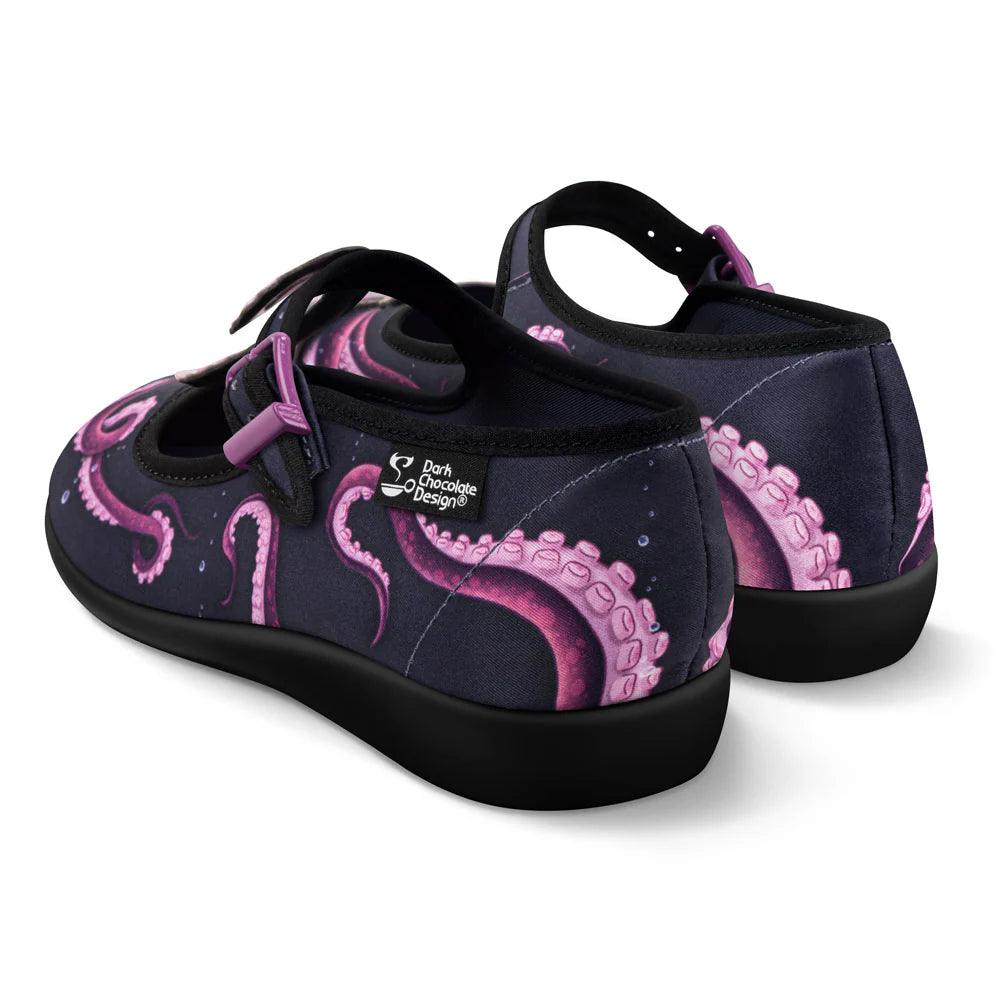 Sea Demon Mary Jane Flats - Chocolaticas® Octopus | Kate's Clothing