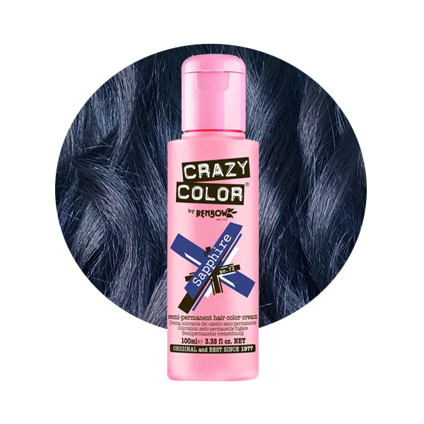 Crazy Colour Semi Permanent Hair Dye - Sapphire - Kate's Clothing