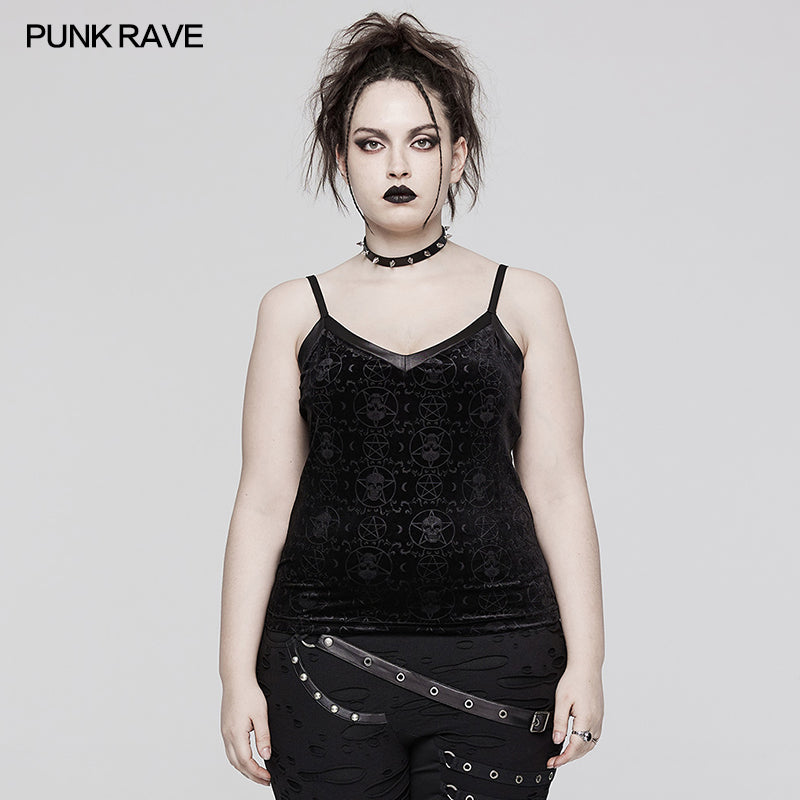Punk Rave Saskia Top - Black - Kate's Clothing