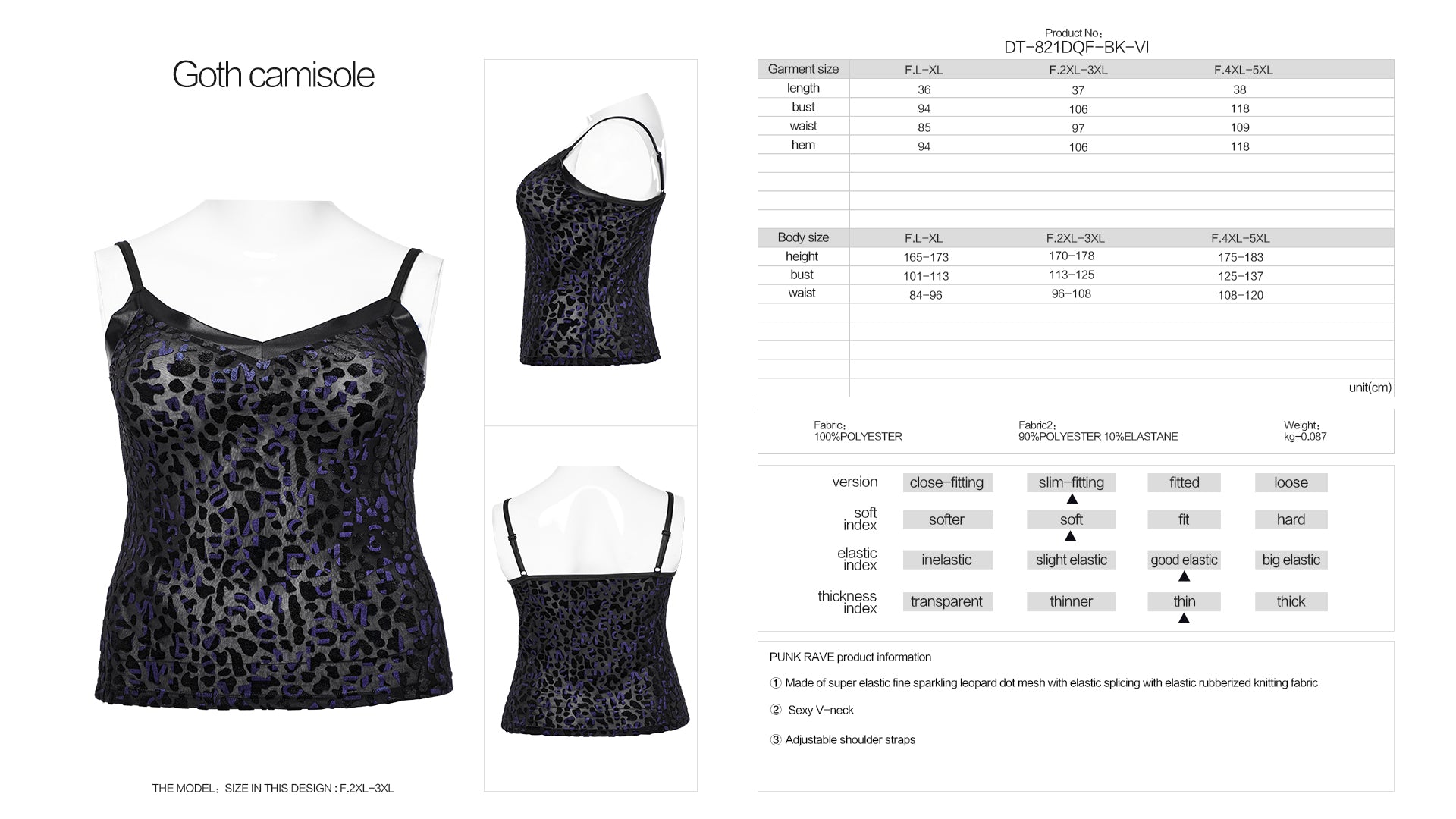 Punk Rave Saskia Top - Violet - Kate's Clothing