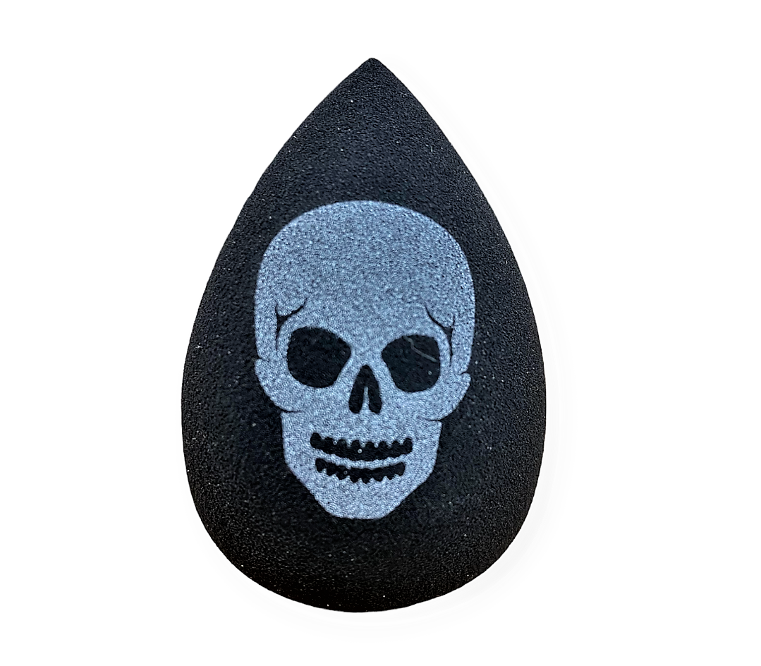 Gothic Gifts Skulls and Roses Makeup Sponge - Black - Kate's Clothing