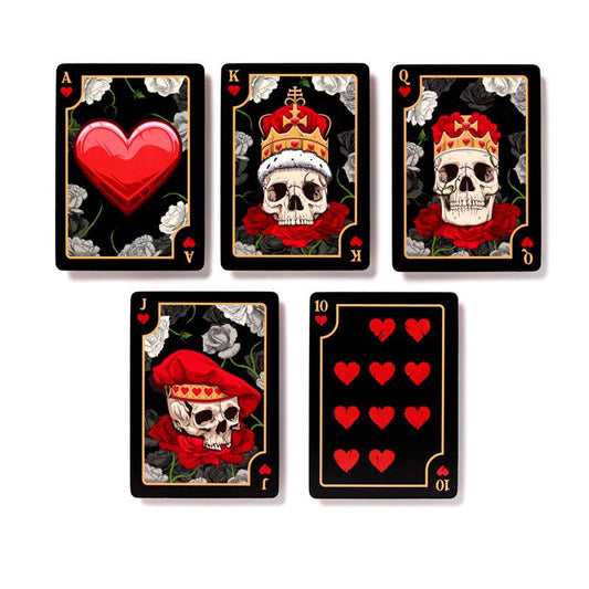 Gothic Gifts Skulls and Roses Playing Cards - Kate's Clothing