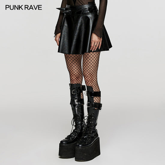 Punk Rave Skyler Spiked Mini Skirt – Kate's Clothing