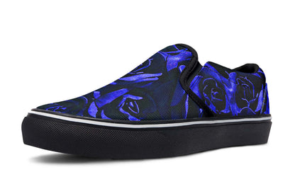Blue Roses Canvas Slip-On Trainers | ANTIBrand