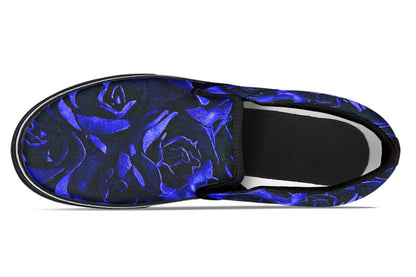 Blue Roses Canvas Slip-On Trainers | ANTIBrand