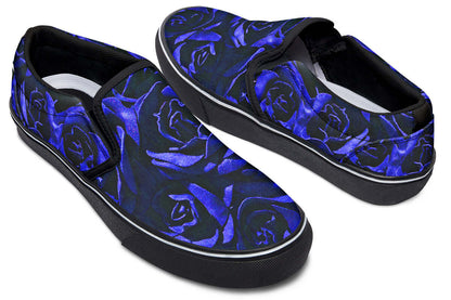 Blue Roses Canvas Slip-On Trainers | ANTIBrand