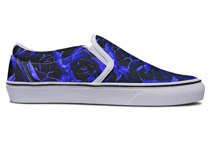 Blue Roses Canvas Slip-On Trainers | ANTIBrand