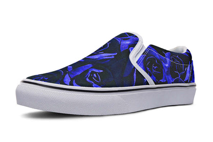 Blue Roses Canvas Slip-On Trainers | ANTIBrand