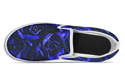 Blue Roses Canvas Slip-On Trainers | ANTIBrand
