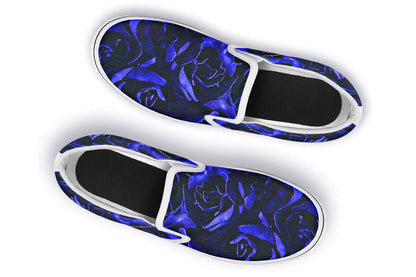 Blue Roses Canvas Slip-On Trainers | ANTIBrand