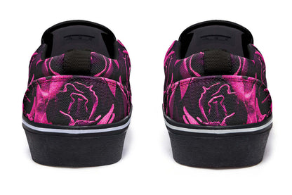 Magenta Roses Canvas Slip-On Trainers | ANTIBrand
