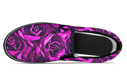 Pink Roses Canvas Slip-On Trainers | ANTIBrand