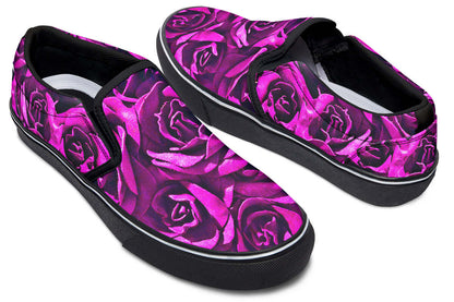 Pink Roses Canvas Slip-On Trainers | ANTIBrand