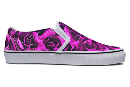 Pink Roses Canvas Slip-On Trainers | ANTIBrand
